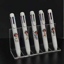 5支装万圣节白色医用彩色笔，医用印花笔，护士节系列按压式礼品笔，万圣节，圣诞节礼物