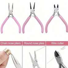Mini Angled Pliers, Round Bent Nose Pliers, Insulated Pliers Suitable For Jewelry Making Tools - Multicolor - View 1