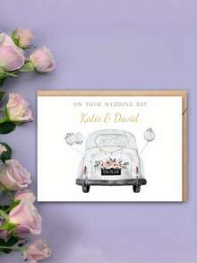 Customized Wedding Congratulations Card, Newlyweds Card, Wedding Card, For Newlyweds, Bride, Groom, Lover, Can Customize Name And Date