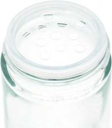 Home Basics Estante giratorio para especias con 16 tarros | Estante giratorio con acabado plateado cepillado | Organizador giratorio contemporáneo para la cocina Almacena sal, pimienta, canela, hierbas, pimentón y mucho más. - Plateado - Ver 3