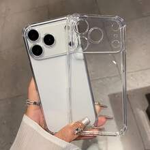 Funda de teléfono premium a prueba de golpes y resistente a caídas, funda transparente anti-caída con parachoques de ángulo amortiguador para iPhone 17, 16, 15, 14, 13, 12, 11 Pro Max, Air, Plus, Mini y X Series. ¿Quién podría resistirse a una funda de teléfono tan resistente y elegante? - 1 pieza - Ver 6