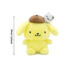 Miniso Búp bê nhồi bông Sanrio Pompompurin Baby Good Friends Series, chất liệu vải nhung mềm mại thân thiện với da, hình dáng chú chó vàng đặc trưng + chi tiết thú cưng dễ thương trên đầu, chất liệu mềm mại, co giãn, thích hợp trang trí phòng ngủ và chụp ảnh hàng ngày (1 chiếc) - Màu vàng - Xem 8