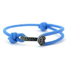 时尚手工编织绳可调节手链 复古黑色如意幸运手链 男女通用臂环饰品 - 如意手繩手鍊 - 查看 17