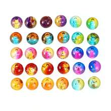 Yiwu Qiyou Accessories Co., LTD 200/100/50颗 8毫米 双色金条纹圆形彩色珠子，适用于珠宝制作、DIY情侣手链、项链、独特手机链、手工工艺品等。 - 彩色 - 查看 6