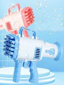 Máquina portátil de burbujas eléctrica de verano, pistola de burbujas manual para juegos al aire libre, soplador de burbujas para niños - Rosa Pálido - Ver 5