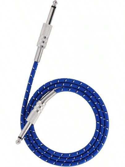 de guitarra de audio de 6,35 mm Mono Jack 1/4 TS para guitarra, guitarra eléctrica, ukelele(1 meter)