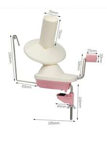 1pc Hand-Cranked Yarn Winder, Small Yarn Ball Winder, Plastic Skein Winder, Portable DIY Sewing & Knitting Tool