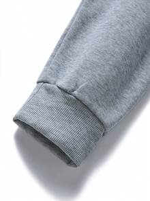 New Autumn/Winter Men's Fashion Street Casual Printed Zip-Up Collar Pullover Pullover Sweatshirt - Grey - View 5