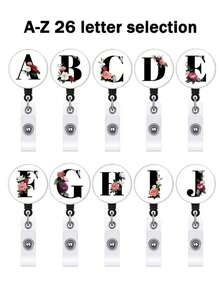 1pc Retractable ID Badge Reel With Clip, Rotary Clasp Fit For A-Z ID Cards, White Glass Keychain, Suitable For Nurses, Doctors, Office Supplies, Back To School Identification, Meaningful Gift For Halloween, Christmas, Valentine's Day, New Year For Friends, Colleagues, Teachers, Elders