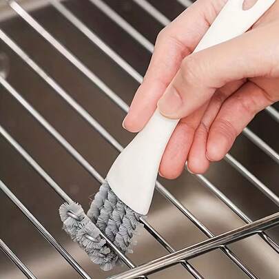 1 chiếc bàn chải vệ sinh khe hẹp đa năng có tay cầm, bền bỉ, có thể tái sử dụng, lông cứng chắc chắn, thích hợp để làm sạch sâu vỉ nướng, nhà bếp, phòng tắm, mạch gạch, bồn rửa, góc nhà, không gian hẹp ngoài trời và nhiều hơn nữa.