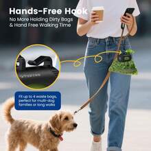 Pawview Stylish Dog Poop Bag Holder Set, 105 Lavender Scented Waste Bags, Extra Thick & Leak-Proof, Premium Material, Easy Pet Walking For Women & Pet Moms - 黑色 - 查看 1
