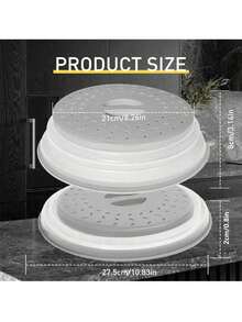 1pc Silicone Microwave Splash Cover, Food And Fruit Drain Microwave Lid, Microwave Food Cover, Microwave Plate Cover, Microwave Lid, Kitchen Essential, Dishwasher , Kitchen Utensil, Kitchen Accessory, Food Cover, Kitchen & Home Supplies - Multicolor - View 10