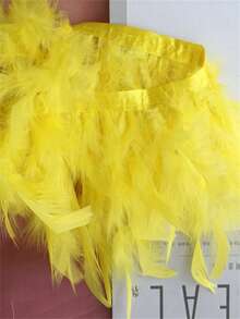 1Yards Fluffy Turkey Feathers For Crafts Ribbon Feather Trim Fringe Feather Dancer Carnival Costumes Wedding Decoration