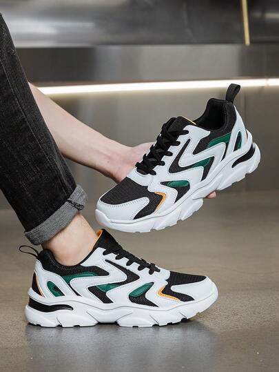 男士防滑耐穿透气正式户外系带低帮休闲运动鞋，简约正式风格布面PU男士运动鞋、跑步鞋、低帮运动鞋、网球鞋，四季皆宜