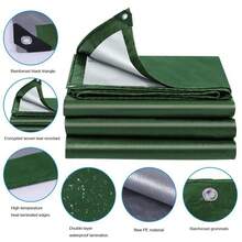 This Waterproof Plastic Tarpaulin Features UV-Resistant, Tear-Resistant, Reinforced Edges, And Rust-Proof Rivets, Making It Suitable For A Variety Of Applications Such As Roofing, Camping, Patios, Swimming Pools, Boats, And Vehicles. - Multicolor - View 4