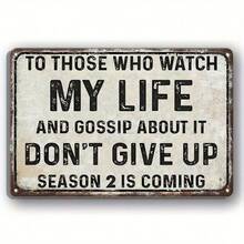 CIF BUY Vintage Metal Wall Sign Rustic Waterproof "To Those Who Observe Me" Retro Painted Poster Weatherproof Bar Café Garage Pub Decor - Nhiều màu - Xem 5