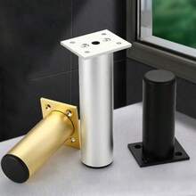 50-180mm Patas de mueble de aleación de aluminio, 2 piezas de repuesto resistentes al desgaste para mesita de noche, caja de almacenamiento, patas antiarañazos ajustables con tornillos, accesorios de muebles - Multicolor - Ver 5