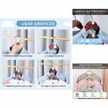 100 Piezas de Ganchos Conectores para Perchas - Blanco, de Polipropileno (PP), Ideal para Ahorrar Espacio en Armario - Blanco - Ver 2