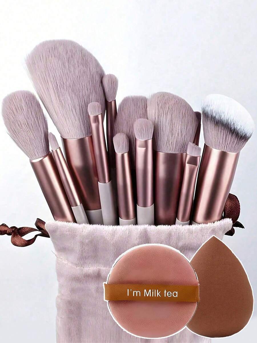 15支棕色化妆刷套装，一套完整的专业化妆工具，可用于涂抹粉底、散粉和眼影。专为女性设计的必备化妆配件套装，方便旅行携带，是送给女友、母亲或朋友的完美礼物，也是开学季的理想之选，更是情人节的绝佳选择。 - 彩色 - 查看 1