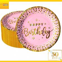 Disposable Kitchenware - Confettis roses Hb Or - Voir 2