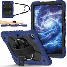 Camynra 适用于 Galaxy Tab A11/A11 Plus/S11/A9/A8/A7/S9/S10FE/S7/S8 /Matepad 11.5 2023/Pad 11.5 2024/SE 11/11.5s/Air 12/小米 Poco Pad /Pad Pro/Pad SE 8.7 PAD7/PAD7 PRO，以及 Idea TAB 11.0 TB-336/ Xiaoxin Pad11 2025 M11 2024 Tab One 8.7 英寸/K9 TB305FU 平板电脑的 360° 旋转支架保护套，带支架、防震、手柄和加厚硬壳。 - 藏青黑 - 查看 12