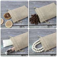 1/50/100pcs Hemp Drawstring Bags, Size 3.54 X 2.76 Inches, High Quality Jewelry And Necklace Storage Pouches. Suitable For Storing Jewelry, Bracelets And Necklaces. Can Be Used For Packaging Small Gifts, Folk Arts, Ladies Gifts And Friendship Gifts. Also Suitable For Decorating Valentine's Day Gift Bags, Retro Style Gift Bags, And For Weddings, Christmas And DIY Crafts. - Drawstring Bag - View 7