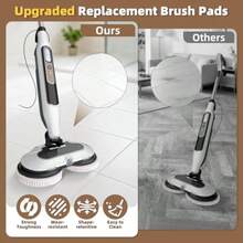 2 Pack Upgraded Steam Mop Replacement Brush Heads Compatible With Shark Steam And Scrub Mop S8201 S8001 S7201 S7001 Series Short Bristle Cleaning And Polishing Brush For Deep Clean Home Hard Floors - như hình ảnh - Xem 5