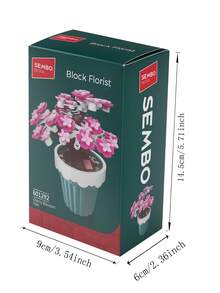 sembo Bộ lắp ráp cây mọng nước mini 300+ mảnh, khối lắp ráp sáng tạo DIY, cây cảnh mini - Trứng đào, Ánh hoàng hôn, Hoa hồng núi, Hoa sen ngọc bích đặc biệt, cây cảnh mini - Hoa hướng dương, Hoa hồng, Hoa tulip, Hoa anh đào, bộ bó hoa, gạch hoa hồng giả bằng nhựa, đồ chơi lắp ráp dành cho người lớn, đồ trang trí nhà cửa hình hoa vĩnh cửu, quà tặng cho Ngày Valentine, Ngày của Mẹ, kỷ niệm. - Nhiều màu - Xem 4