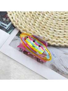 1件套亚克力花朵发夹 - 郁金香、百合、玫瑰发饰，创意独特绿叶发夹，可爱银杏叶发圈装饰，优雅发爪，女士发爪，休闲发夹，优雅发爪夹 - 彩色 - 查看 32