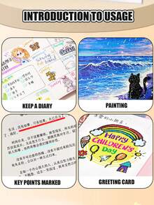 72色闪光笔尖马克笔，小巧黑色盒装闪光马克笔，学生绘画闪光笔，艺术绘画和涂鸦笔，适用于绘画、日记、贺卡制作等。