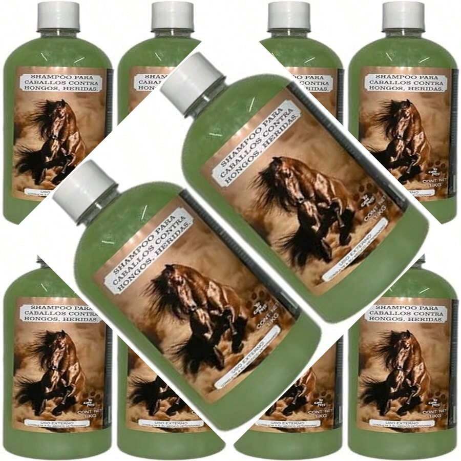 Shampoo para Caballos ANTIHONGOS para el cuidado del cabello con eficacia antihongo - ‎Verde - Ver 1