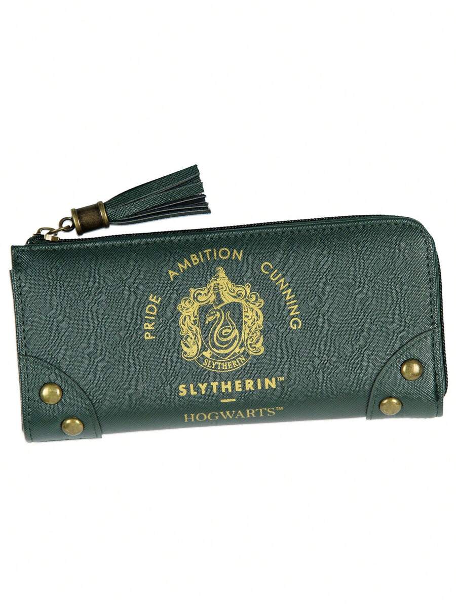 Warner Bros Harry Potter Wallet Hogwarts Houses Faux Leather Clutch Wallet For Women - Green - View 1