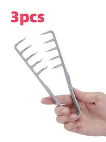 New Single-Piece Fluffy Wide-Tooth Styling Comb - Fluffy Texture, For Men, Made Of ABS Plastic With Textured Handle, Suitable For All Hair Types, Essential For Home Use, Back-To-School Season, Travel & Vacation, Can Be Used For Back-Brushing, Blow-Drying, Hairstyling, Haircuts, Edging, And Grooming - Multicolor - View 16