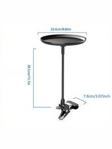 1pc Adjustable Car Meal Tray, 360° Rotatable Cup Holder With Non-Slip Folding Tray, Space-Saving Design, Suitable For Dining, Drinking And Snacking, Ideal For Road Trips, Restaurants, Auto Shops And Outdoor Activities - Multicolor - View 7