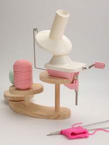 1pc Hand-Cranked Yarn Winder, Small Yarn Ball Winder, Plastic Skein Winder, Portable DIY Sewing & Knitting Tool