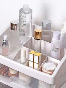 Hộp đựng đồ trang điểm 1 chiếc, kệ để bàn, dạng ngăn kéo chống bụi dùng đựng son môi, mỹ phẩm chăm sóc da, cọ trang điểm, lược. Giỏ đựng sản phẩm chăm sóc da phòng tắm, sữa rửa mặt. Hộp đựng điều khiển từ xa, tăm xỉa răng trên bàn trà phòng khách. Kệ đựng điều khiển từ xa, sạc điện thoại, ốp điện thoại trên bàn đầu giường phòng ngủ. Hộp đựng đồ chống bụi, tiết kiệm không gian, kệ trưng bày mỹ phẩm & hộp đựng đồ trang điểm, trang trí phòng trang điểm. - Trong sáng - Xem 4