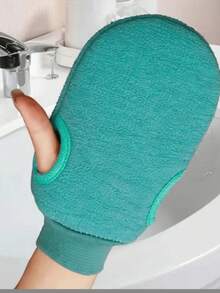 1pc Deep Exfoliating Gloves, Smooth And Brightening Skin, Unisex Shower Exfoliating Gloves, Dual-Texture Bathing Gloves, Used For Shower Body Scrubbing, Removing Dead Skin, Natural Exfoliating Bath Gloves, Body Cleansing Tool