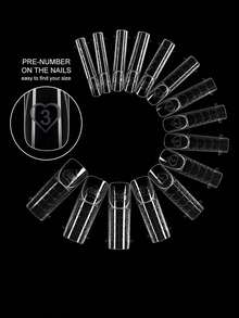 150pcs Nail Dual Form Acrylic French Tip Nail Extension Tool Double Sandwich Dual Forms For Nails