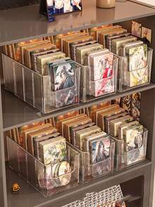 Set de 2 organizadores apilables de CD de plástico transparente, estantería para exhibir CDs, caja de almacenamiento de CDs, ideal para estantería de medios y organización, excelente para oficina en casa, entusiastas de la música - Multicolor - Ver 13