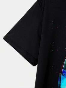 Men's 3D Digital Print Music-Themed T-Shirt With Colorful Sound Waves & Headphones Graphic, Breathable Round Neck Short Sleeve Tee For Summer Casual Wear, Gym, Sports - Machine Washable, Ideal Gift For Men & Teens, Music T Shirts, Gym Apparel,  Youth Style, Comfortable Fit Shirt - 混合色 - 查看 5