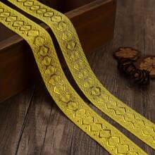 2/5英寸复古提花缎带,金色蕾丝缎带,波西米亚风格刺绣编织缎带,适合缝纫,银色花卉面料饰边蕾丝饰边,可用于DIY工艺品、家居装饰、礼品包装、装饰 - 彩色 - 查看 15