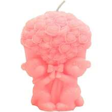 Vela perfumada de oso, velas en forma de oso rosa, velas de aromaterapia de cera de soja hechas a mano, vela decorativa bonita para regalos - Azul - Ver 3