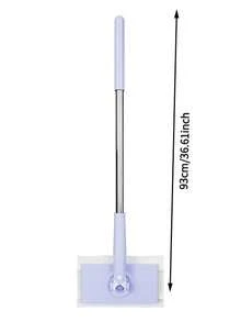 1pc Mini Clip Mop With Automatic Cloth Change, 360° Rotating Head, Push-Pull Handle Design, Includes 10 Replacement Cloths, Suitable For Kitchen And Bathroom Cleaning - Multicolor - View 7