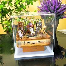 1 pieza Caja de exhibición de acrílico transparente - Caja de almacenamiento a prueba de polvo, adecuada para figuras, modelos, muñecas - Estante de exhibición de colección de arte - Blanco - Ver 4