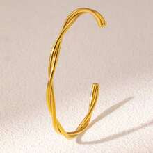 Stainless Steel Infinity Bracelet For Women, Adjustable Twisted Bangle, Suitable For Daily Wear, Eternal Love Jewelry Gift - B327 - View 2