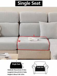 1 Stück Stretch Sofabezug, rutschfeste Vollabdeckung Sofa Sitzbezug, Chenille Stoff Allwetter Sofa Kissenbezug, dicker Sofa Überwurf, maschinenwaschbar, staubdicht, tierfreundlich, dekorativ, verstellbar für Ecksofa, Schlafzimmer, Büro, Wohnzimmer 1/2/3/4 Sitzer - Hellgrau - Übersicht 14