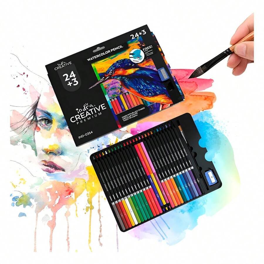 Lápices De Colores Profesionales Indra Acuarelables 27 Pzs - Multicolor - Ver 1