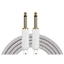 para instrumento Kirlin profesional, 3 metros plug 1/4 mono IWB201WEG colores (Negro) - Blanco - Ver 6