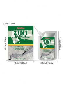 2-i-1 vattentät tätningsmedel, fyller sprickor i väggar, täcker små sprickor i takpannor, ger ett rent och snyggt utseende. - Multifärgad - Visa 3