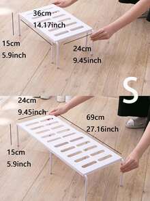 1pc Under Sink Organizer Rack, Kitchen Sink Storage Shelf, Countertop Oven Microwave Rack - White - View 6